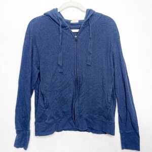 Pact 100% Organic Cotton The Rec Full Zip Hoodie Blue Medium